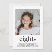 Acht hart - vierkant foto - uitnodiging op zaterda (Voorkant)