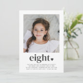 Acht hart - vierkant foto - uitnodiging op zaterda (Staand voorkant)