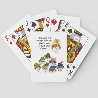Acht humoristische bridgespeler dames Kaarten