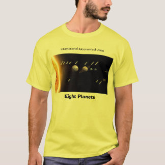Acht installaties en nieuw zonnestelsel;  t-shirt