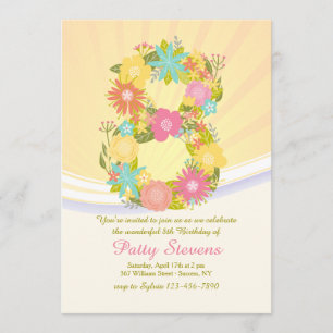 Acht is een prachtige uitnodiging voor de geboorte