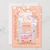 Acht is een Vibe Daisy Groovy 8e verjaardag Kaart (Voorkant)