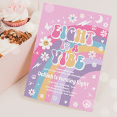 Acht is een Vibe Groovy Hippie regenboogdag 8e ver Kaart