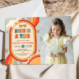 Acht is een Vibe Groovy Retro Rainbow 8e verjaarda Kaart