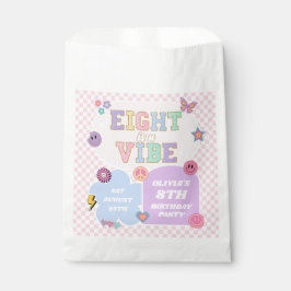 Acht is een Vibe Preppy Patch 8e verjaardagsfeestj Bedankzakje