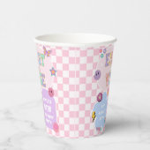 Acht is een Vibe Preppy Patch 8e verjaardagsfeestj Papieren Bekers (Rechts)