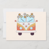 Acht is een Vibe Retro Bloemen 8e Verjaardagsfeest Kaart (Achterkant)