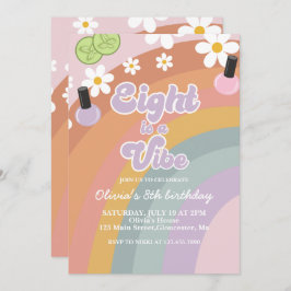 Acht is een vibe Spa Rainbow 8th Verjaardag Kaart