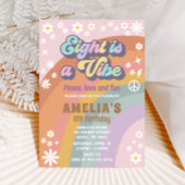 Acht is een vibe verjaardag uitnodiging