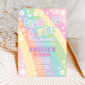 Acht is een vibe verjaardag uitnodiging