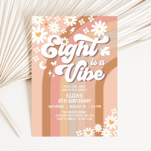 ACHT is een Vibe Verjaardagsuitnodiging Hippie Ver Kaart