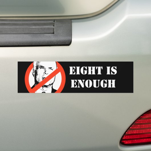 ACHT IS GENOEG BUMPERSTICKER (Op auto)