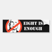 ACHT IS GENOEG BUMPERSTICKER (Voorkant)