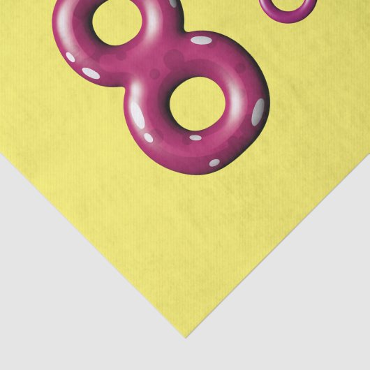 Acht is groot ballonnummer verjaardag tissuepapier (Detail)