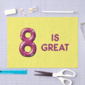 Acht is groot ballonnummer verjaardag tissuepapier (Craft)