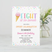 Acht is zo'n zoete ijs uitnodiging (Staand voorkant)