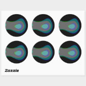 Acht jaar 1059 ronde sticker (Vel)