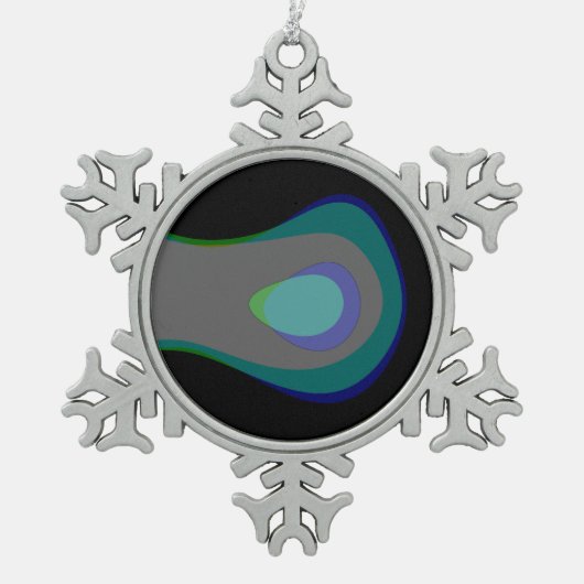 Acht jaar 1059 tin sneeuwvlok ornament (Voorkant)