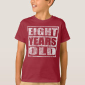 Acht jaar oud - Happy 8th Birthday T Shirt (Voorkant)