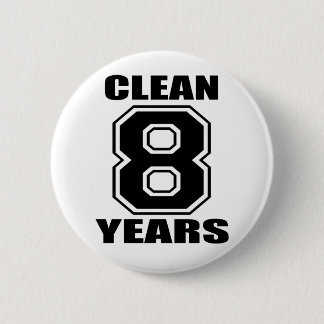 acht jaar zwart ronde button 5,7 cm