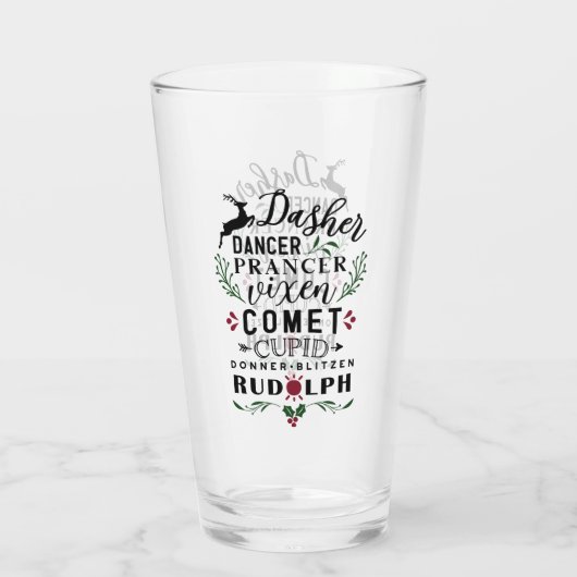 Acht kleine rendiertjes glas (Achterkant)