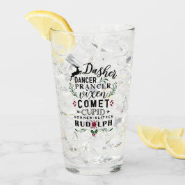 Acht kleine rendiertjes glas