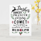 Acht kleine rendiertjes kaart (Gele Bloem)