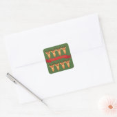 Acht kleine rendiertjes vierkante sticker (Envelop)