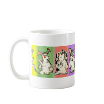 Acht konijnen Gekke- Cartoon Bunnies Coffee Mok