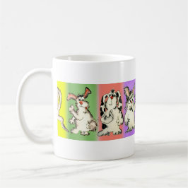 Acht konijnen Gekke- Cartoon Bunnies Coffee Mok