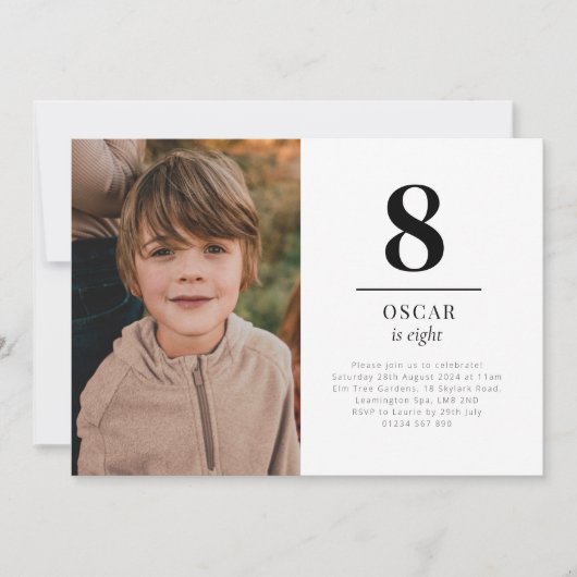 Acht Landschapsfoto Uitnodiging (Voorkant)