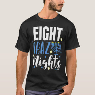 Acht luie avond kerstmis Hannukah Joods Holid T-shirt