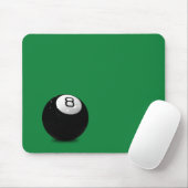 Acht maal doorgeslagen op groen muismat (Met muis)