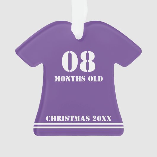 Acht maanden oude kerst ornament (voorkant)