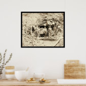 Acht Mannen bij Montana Mine in SD 1889 Poster (Keuken)