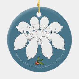 Acht Manx a-Milking... dubbelzijdig Keramisch Ornament