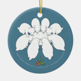 Acht Manx a-Milking... kerstboom Keramisch Ornament