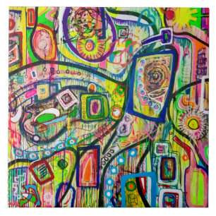 Acht Martinis 6 x 6 keramische tapijten Tegeltje