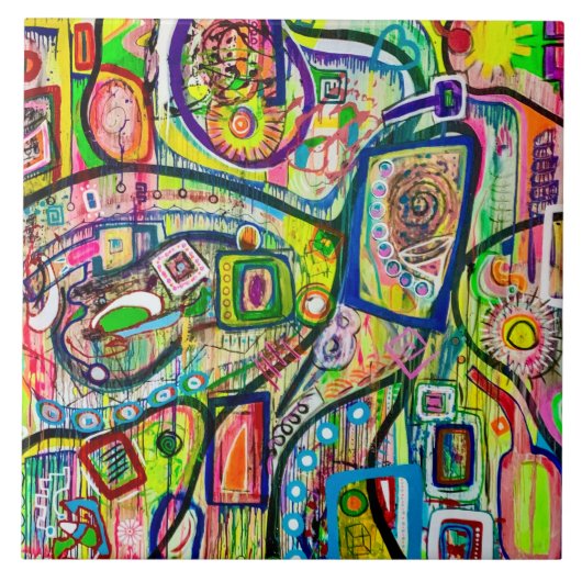 Acht Martinis 6 x 6 keramische tapijten Tegeltje (Voorkant)