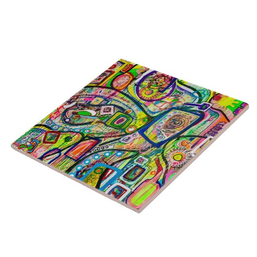 Acht Martinis 6 x 6 keramische tapijten Tegeltje (Zijkant)