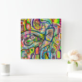 Acht Martinis Wall Clock Vierkante Klok (Huis)