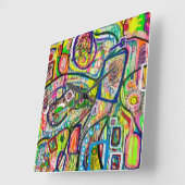 Acht Martinis Wall Clock Vierkante Klok (Hoek)