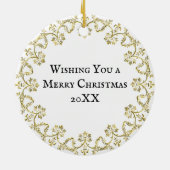 Acht meiden bij het melken | Twaalf dagen Kerst Keramisch Ornament (Achterkant)