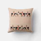 Acht meiden een melken cut-out stencil-stijl 3 kussen (Achterkant)