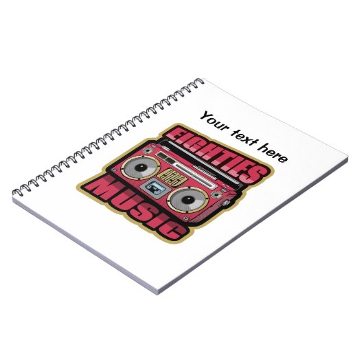 Acht muziekstereo notitieboek (Linkerzijde)