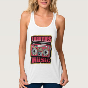 Acht muziekstereo tanktop