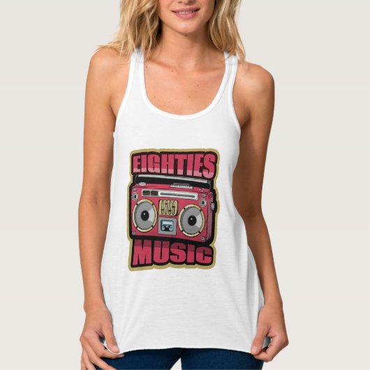 Acht muziekstereo tanktop (Voorkant)