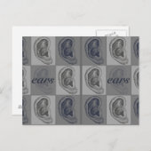 Acht oren grafisch briefkaart (Voorkant / Achterkant)