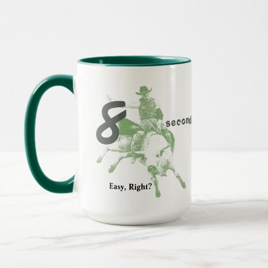 Acht seconden, rustig toch? Bulleroldesign Mok (Links)