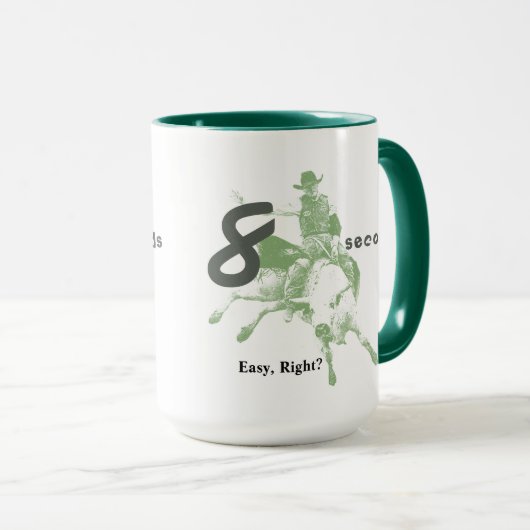 Acht seconden, rustig toch? Bulleroldesign Mok (Voorkant rechts)